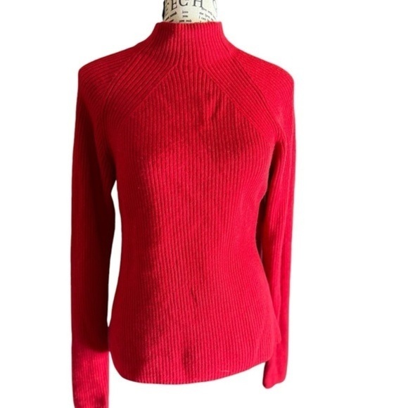 Price Drop!!🖤!! ERDOS PURE CASHMERE SWEATER PULLOVER SUPER SOFT DEEP RED size M - Picture 1 of 7